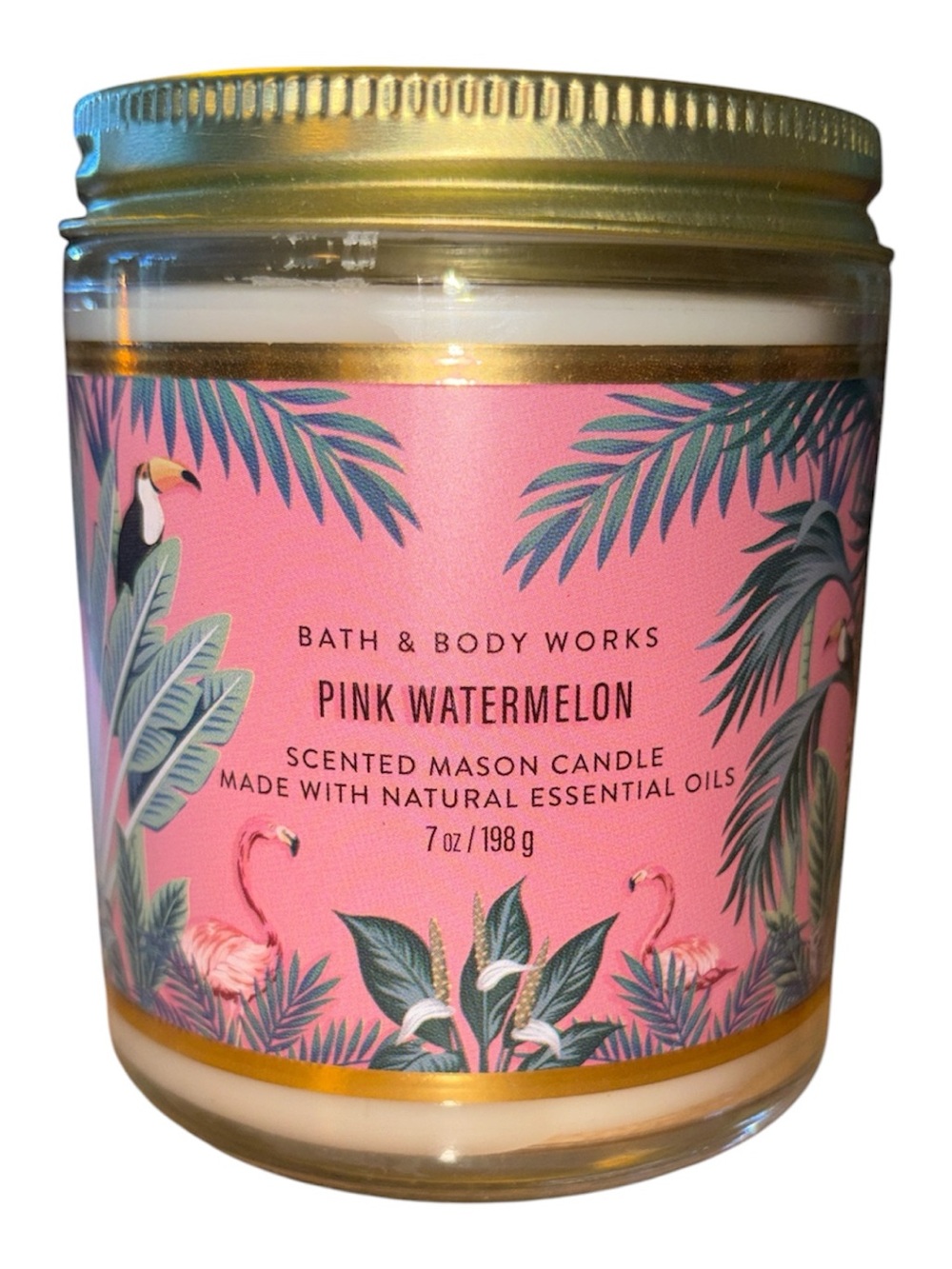 Bath & Body Works White Barn candle 7 oz single wick new Pink Watwrmelon